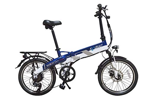 Elektrofahrräder : SEAGO Elektrofahrrad 20 Zoll 250 W 7-Gang Shimano Schaltung, Klapprad, Faltrad, E-Bike