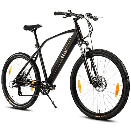 Elektrofahrräder : SEASON 27.5" E-Bike / Mountainbike, Shimano 7 Gang-Schaltung, mit LCD Display + 250W Hinterradmotor + 36V13Ah Batterie abnehmbar | E-MTB Summer A01
