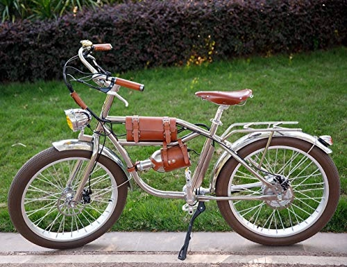 Elektrofahrräder : Shengmilo 24 Zoll elektrisches Stadtfahrrad Retro elektrisches Fahrrad Retro Vintage elektrisches Fahrrad