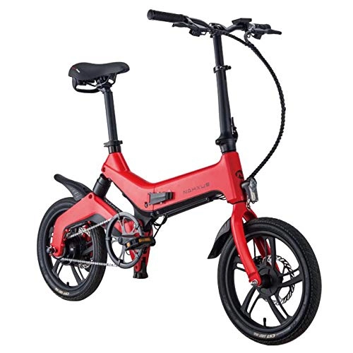 Elektrofahrräder : SHIJING 16 inch elektrisches Fahrrad elektrisches Fahrrad Aluminiumlegierung Lithium-Batterie-Elektroroller Adult antreibenden Elektro Faltrad, 2