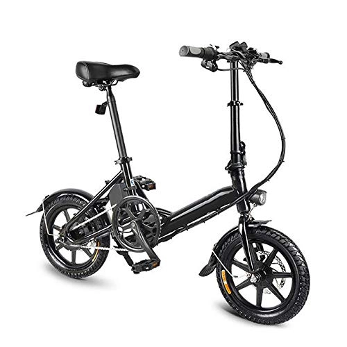 Elektrofahrräder : SHIJING Elektro-Faltrad leichte Aluminium-Legierung Folding Fahrrad mit Reifen 250W Naben-Motor Elektro-Bikes, 2