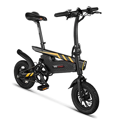 Elektrofahrräder : SHIJING T18 Elektrofahrrad 12 Zoll Folding Power-Assist Eletric Fahrrad E-Bike 250W Motor und Doppelscheibenbremsen Faltbare Elektro-Fahrrad