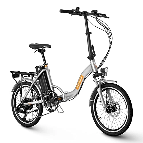 Elektrofahrräder : SHIMOST 20 Zoll E-Bike Klapprad Faltrad mit 36V Batterie Elektrofahrrad Erwachsene Stadtfahrrad (schwarz)
