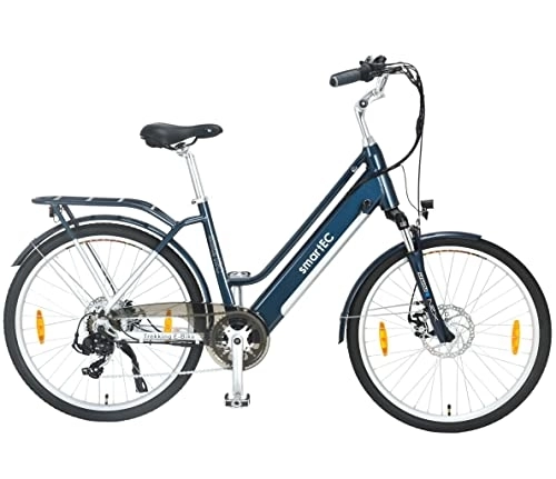Elektrofahrräder : smartEC Trek-26D E-Bike Trekking 250W Hinterradmotor Li-Ion-Akku 36V / 13Ah Damen 26 Zoll City Elektrofahrrad Reichweite 90km bis 25 km / h