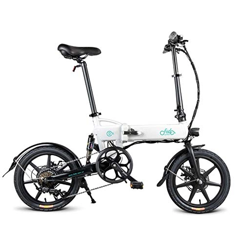 Elektrofahrräder : smileyshy Elektrofahrrad, 16-Zoll-Aluminiumlegierung Faltbare Shimano 6-Gang Mechanische Schaltung DREI-Gang-Geschwindigkeitseinstellung Bis zu 20 km / h. Fiidod2s 7.8 Elektrofahrrad