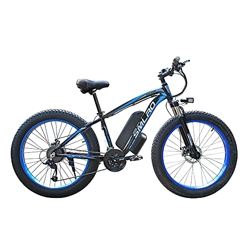 Elektrofahrräder : SMLRO Ebike Elektrofahrrad mit Rücktrittbremse XDC600 - Blau
