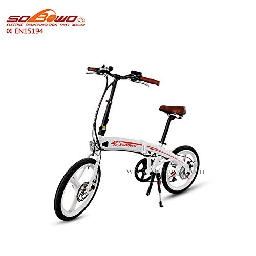 Elektrofahrräder : Sobowo E-Klappfahrrad / E-Bike Faltbar / Batterie integriert im Rahmen / 250W