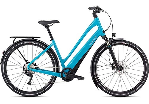 Elektrofahrräder : SPECIALIZED Turbo Como 4.0 Low-Entry 2020 | E-Bike | Elektrofahrrad | Citybike mit E-Motor, Rahmengre:L, Farbe:Aqua / Black / Chrome