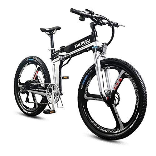 Elektrofahrräder : SportArts Elektrikli Bisiklet Mit 48V Abnehmbare Li-Batterie 27 Gang Und DREI Arbeitsmodi, Black