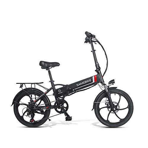 Elektrofahrräder : SRXH Elektrofahrrad Klappbar Hochleistung, E-Bike Schaltung, 20-Zoll-Elektroroller mit LED-Scheinwerfer, 350W Faltbares Elektrofahrrad mit Scheibenbremse, bis zu 25 km / h