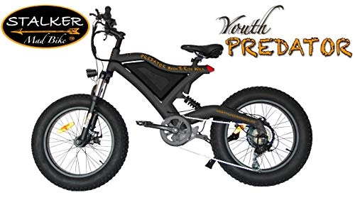 Elektrofahrräder : Stalker Mad Bike® Youth Predator – Fat Bike, elektrisch, 500 W, für Jugendliche + 14 Jahre