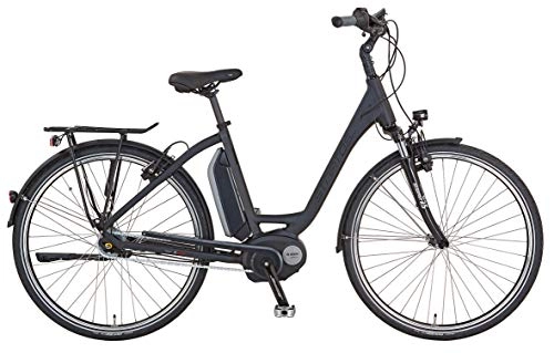 Elektrofahrräder : Stratos E-Bike Alu-City Damen 28 Zoll Boschmotor mit Rücktritt schwarz matt Elektrofahrrad, RH 50cm
