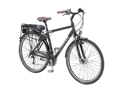 Elektrofahrräder : Stratos Herren Alu-Trekking-Elektrofahrrad ENTDECKER 4, mattschwarz, Rahmenhöhe: 52 cm, Reifengröße: 28 Zoll (71 cm), 1987