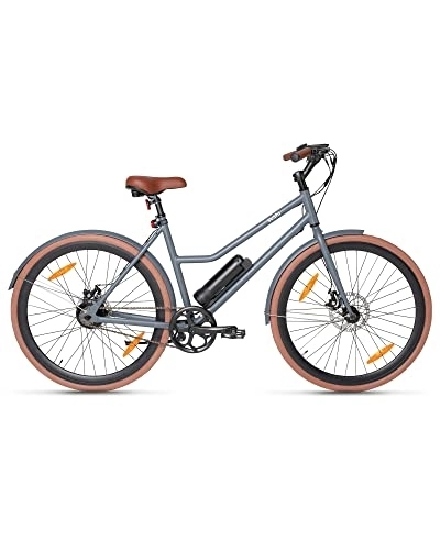 Elektrofahrräder : Sushi Bikes California ROLL+ grau | E-Bike Tiefeinsteiger | 75 km Reichweite | Herausnehmbarer Akku 9, 6 Ah | 24 V / 200 W Nabenmotor | Geringes Gewicht