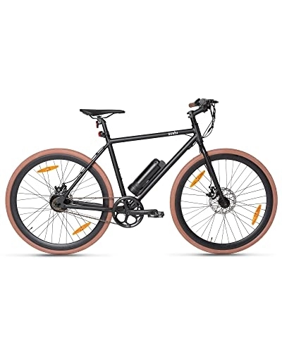 Elektrofahrräder : Sushi Bikes Maki+ M braun | City E-Bike | 75 km Reichweite | Herausnehmbarer Akku 9, 6 Ah | 24 V / 200 W Nabenmotor | Geringes Gewicht