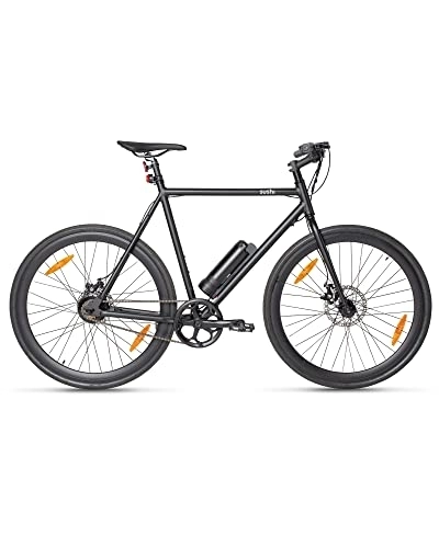 Elektrofahrräder : Sushi Bikes Maki+ S schwarz | E-Bike Herren | 75 km Reichweite | Herausnehmbarer Akku 9, 6 Ah | 24 V / 200 W Nabenmotor | Geringes Gewicht