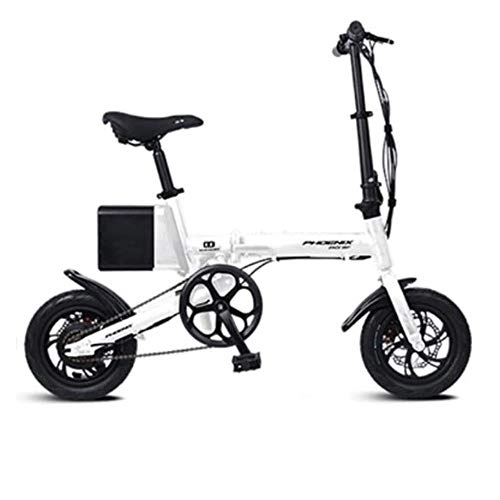 Elektrofahrräder : suyanouz Elektro-Fahrrad Erwachsene MNner Und Frauen Kleine Folding Auto 36V Lithium-Batterie Moped, Weiss