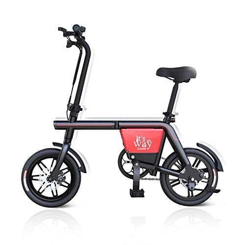 Elektrofahrräder : SYCHONG 12Inch Mini Elektrisches Fahrrad-Aluminiumlegierung 36V 4AH Lithium-Batterie Radfahren Fahrrad, Vorne Rücklicht LE (Faltbar) Doppelscheibenbremsen