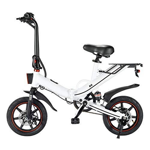 Elektrofahrräder : Syfinee 14" Adult Folding Electric Bicycle for Adult 400w Waterproof Silent Electric Bike with HD Display Easy to Store in Caravan Motor Home Silent Motor E-Bike for Cycling