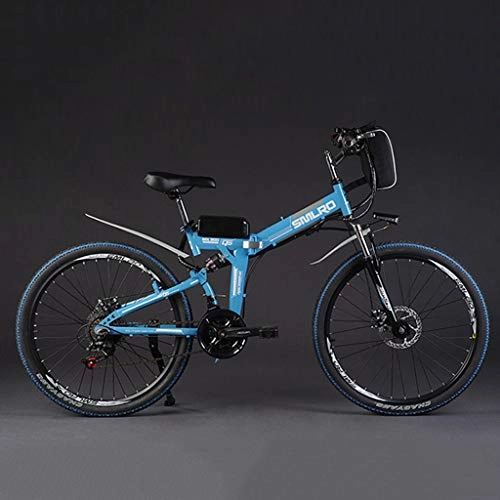Elektrofahrräder : SZPDD Mountainbike Elektro-Fahrrad 36V350W 8Ah Leistungsstarke Elektro-Fat Bike Lithium-Batterie Off Road Bike, Blau, 24inch