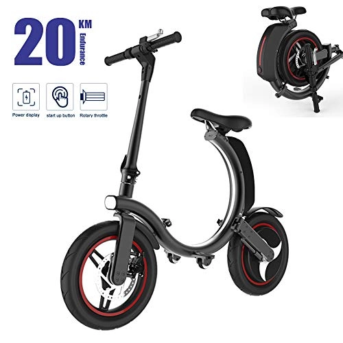 Elektrofahrräder : TBDLG Faltrad E-Bike, 14 Zoll 36v Front LED Licht, IP76 Wasserdicht, maximale Geschwindigkeit des Stadtfahrrads 30Km / h, Scheibenbremsen