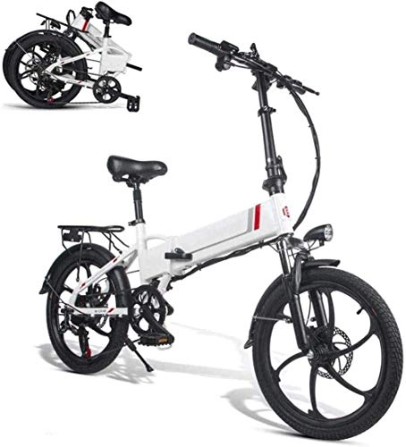 Elektrofahrräder : TCYLZ Zusammenklappbares Elektrofahrrad für Erwachsene, 20-Zoll-E-Bike für Elektrofahrräder / Pendler mit 350-W-Motor, 48-V-10, 4-Ah-Batterie, professionelle 7-Gang-Getriebe