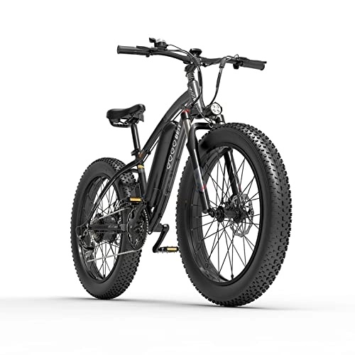 Elektrofahrräder : Teanyotink Elektrofahrrad Mountainbike, 26 Zoll E-Faltrad Elektrofahrrad, Klappbar E-Bike mit Abnehmbare 48V 13Ah Lithium-Ionen-Batterie, E Bike Klapprad Maximale Laufleistung 45-110 km(Grau)
