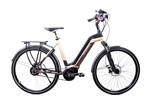 Elektrofahrräder : TechniBike 28 Zoll E-Bike City Elektro Fahrrad Pedelec Riemen N330 Nu Vinci Continental Gr.L