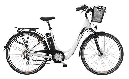 Elektrofahrräder : Telefunken E-Bike Elektrofahrrad Alu 28 Zoll mit 7-Gang Shimano Kettenschaltung, Pedelec Citybike leicht mit Fahrradkorb, 250W und 10Ah, 36V Sitzrohrakku, RC736 Multitalent