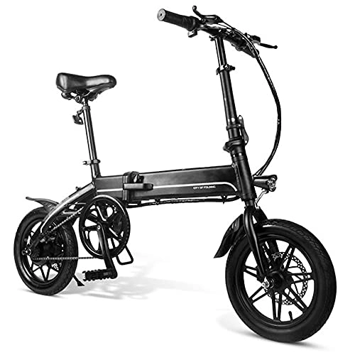 Elektrofahrräder : TGHY Faltbares E-Bike für Erwachsene 36V 250W Motor 14" Elektrofahrrad aus Aluminiumlegierung 25km / h LCD-Display Herausnehmbare 8Ah Lithiumbatterie Trethilfe City-Pendelfahrrad, Schwarz