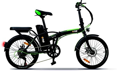 Elektrofahrräder : the one, Foldable City Bike, Unisex, Erwachsene, Black-Green, Keine Größe