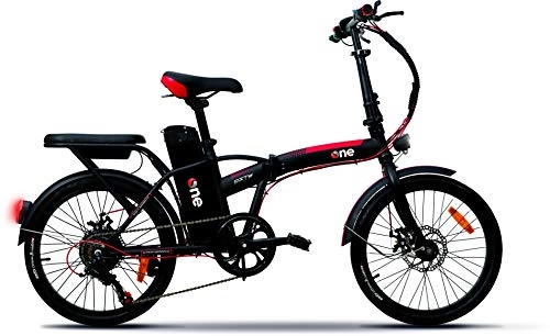 Elektrofahrräder : the one, Foldable City Bike, Unisex, Erwachsene, Schwarz-Red, Keine Größe