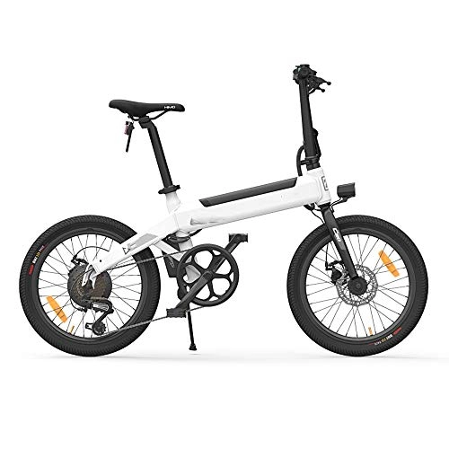 Elektrofahrräder : Tidyard 20 Zoll zusammenklappbare 80 km Reichweite Power Assist Elektrofahrrad Moped E-Bike 10AH Weiß