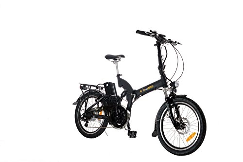 Elektrofahrräder : Tommybike Pocket Faltrad Elektrische Schwarz Matt