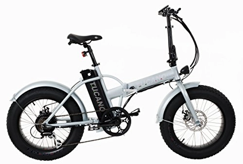 Elektrofahrräder : Tucano Bikes Monster 20. Elektrofahrrad 20 Motor Geschwindigkeit: 500W-48V : 33km / h : 48V 12Ah Akku (Silber).