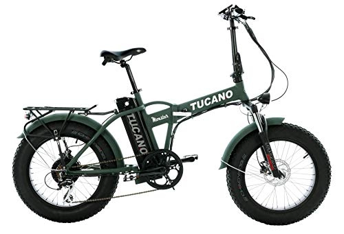 Elektrofahrräder : Tucano Bikes Monster 26. Bicicleta eléctrica 26" •Motor: 1.000W-48V • Frenos hidraulicos • Velocidad máxima: 42 Km / h •Batería: 48V 12Ah (Verde) Naked …