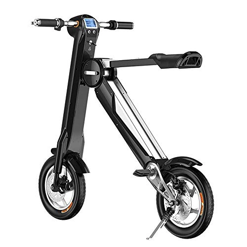 Elektrofahrräder : Two-Wheel Portable Travel Battery Car Adult Lithium Battery Bicycle Mini Folding Electric Car