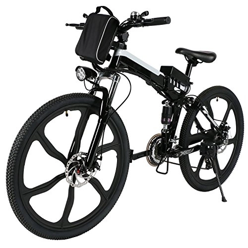 Elektrofahrräder : Ultrey E-Bike 26 Zoll E-Faltrad Elektrofahrrad Faltbares Mountainbike mit groer Kapazitt (36V 250W), Doppel-Federung und 21-Gang Shimano