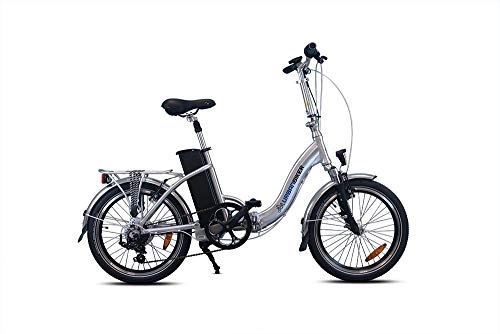 Elektrofahrräder : URBANBIKER 20“ E-Bike KLAPPRAD ELEKTROFAHRRAD FALTRAD Mini Modell, 250 W Motor, 36V 14AH 504WH AKKU, Silber