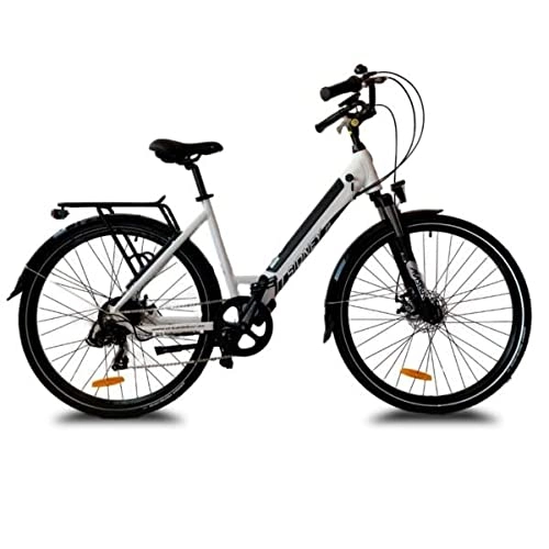 Elektrofahrräder : URBANBIKER City E-Bike Sidney 250W E-Bike Stadtrad 36V 14Ah (504Wh) Akku| Weiß 28