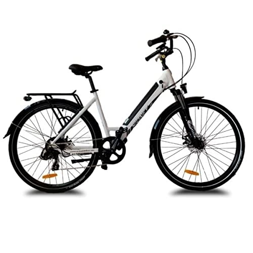 Elektrofahrräder : Urbanbiker e-Bike Sidney Weiß 28", Motor 250W, herausnehmbarer Lithium-Akku 504 WH (36V 14 Ah), für Damen und Herren, Elektrofahrrad Touring