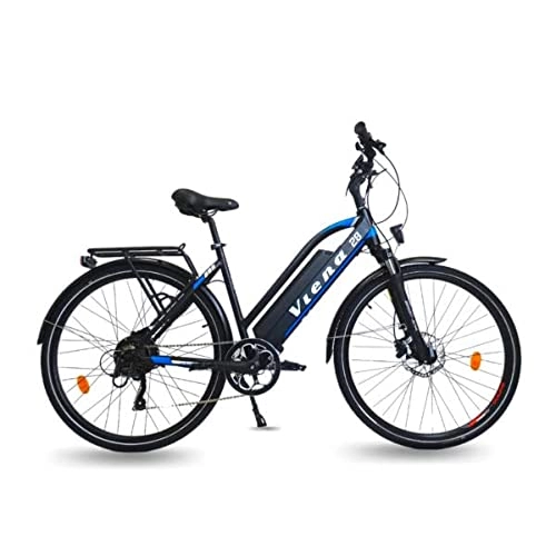 Elektrofahrräder : URBANBIKER Trekking E-Bike VIENA 2021, 250W Motor, 840Wh Akku, E-Trekkingbike 160km Reichweite (blau, 28)