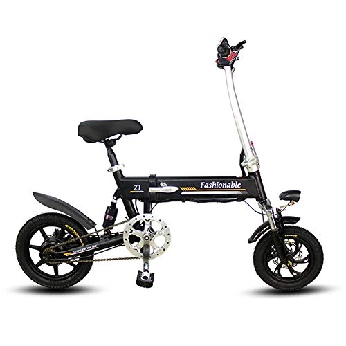 Elektrofahrräder : URCAR 14inch elektrisches Fahrrad Tragbares zusammenklappbares elektrisches Fahrrad 250W 25Km / h Doppelscheibenbremsen Ebike 36V Lithium-Ionen-Akku