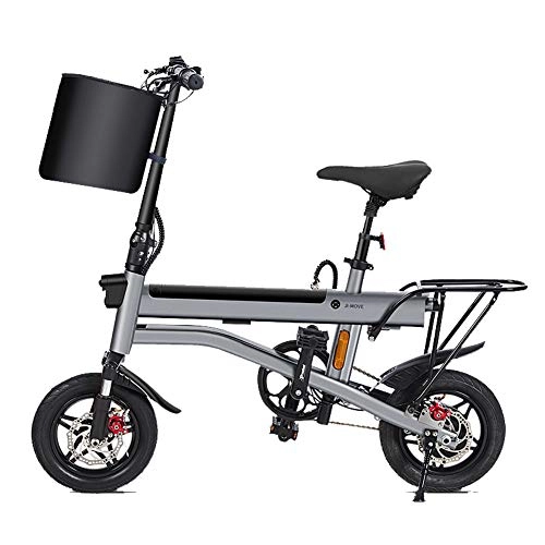 Elektrofahrräder : URCAR Elektrisches Fahrrad, das fr Erwachsenen faltet, 12 Zoll Elektrofahrrad mit LED Scheinwerfer 350W 25km / h Akku Mini Elektrofahrrad