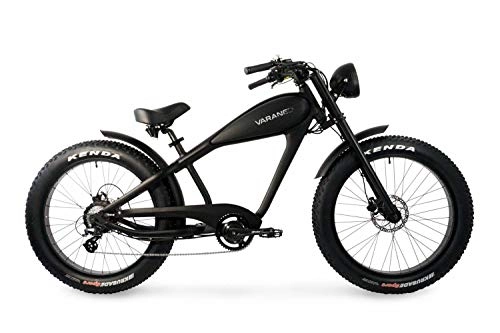 Elektrofahrräder : Varaneo E-Bike Caf Racer Retro-Look 250W 25 km / h 626Wh Pedelec 7 Ganganische Scheibenbremse Kenda Bereifung (Schwarz matt)