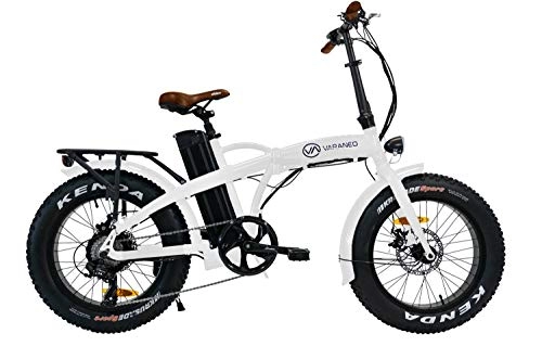 Elektrofahrräder : Varaneo E-Bike Dinky Klapprad Fat Tyre-Look Elektrofahrrad 25 km / h 561Wh Pedelec 7 Gang (Weiß)