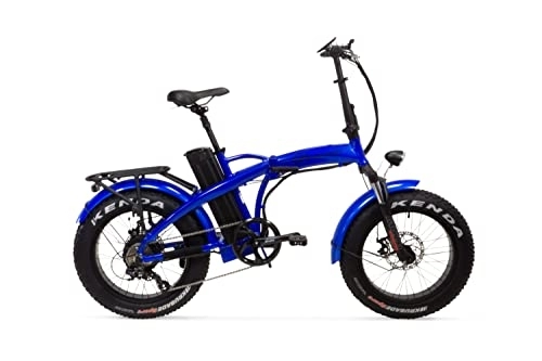Elektrofahrräder : Varaneo E-Bike Dinky-S Klapprad Fat Tyre-Look Elektrofahrrad 25 km / h 561Wh Pedelec 7 Gang Blau