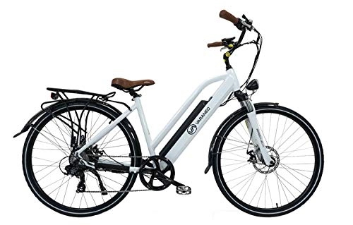 Elektrofahrräder : Varaneo E Bike Trekkingrad 250W 25km / h 522Wh Weiß Pedelec 7 Gang Aluminium (Damen)