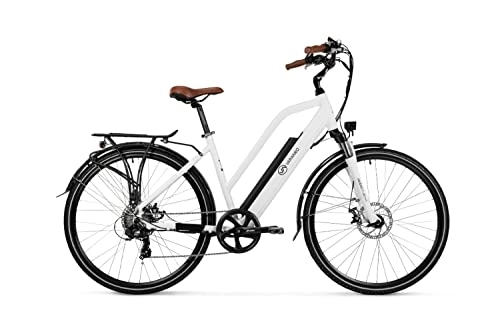 Elektrofahrräder : Varaneo E Bike Trekkingrad Damen 250W 25km / h 522Wh Weiß Pedelec 7 Gang Alu