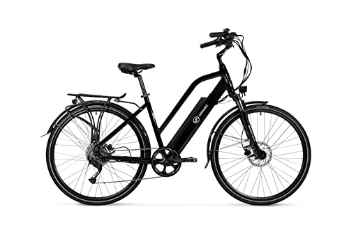 Elektrofahrräder : Varaneo E Bike Trekkingrad S Damen Schwarz 250W 25km / h 522Wh Pedelec 9 Gang Aluminium